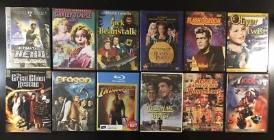 14 Kids Movies on 12 DVDs Eragon Hocus Pocus Great Ghost Rescue Spy Kids & More - Image 1 of 4