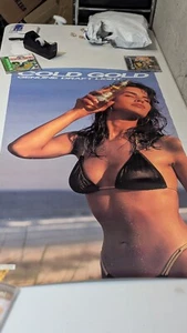 1990s Miller Genuine Draft Light MGD Beer Vintage Poster 23x38 Bikini Girl #5 - Picture 1 of 10