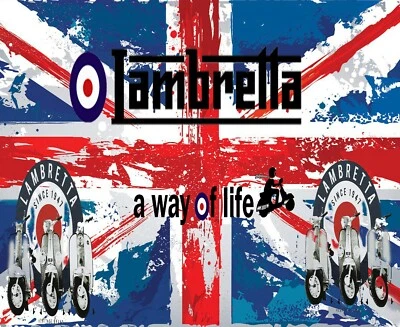 Lambretta Union Jack Mouse mat Moped Scooter Mousemat