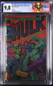 Incredible Hulk: Facsimile Edition #181 CGC 9.8 (Marvel 2023) FOIL Custom Label