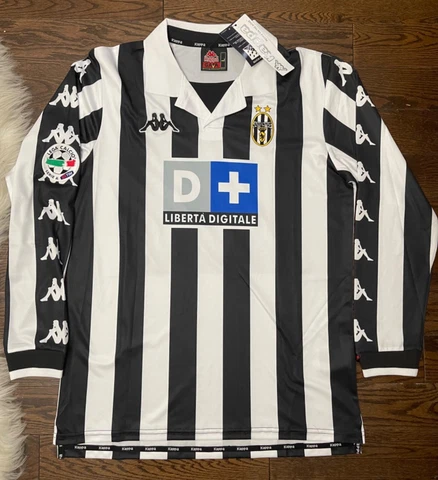 Juventus Retro Zidane 1999/00 Soccer Home Jersey - Long Sleeves Size Large Men Cover