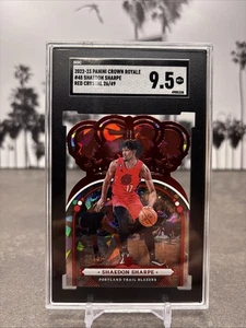 2022-23 Panini Crown Royale Shaedon Sharpe Red Crystal Rookie RC SGC 9.5 - Bild 1 von 4