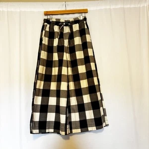 Asos High Waist Wide Leg Cropped Plaid Hose Größe 8 Neu mit Etikett - Bild 1 von 8