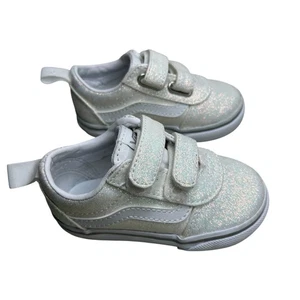 Vans Ward V Schuhe Größe 5 US Kleinkind in weiß/glitter - Bild 1 von 9
