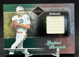 2003 Leaf Limited Bob Griese Limited Threads Jersey /100 Dolphins Game Worn - Picture 1 of 2