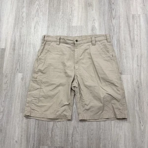 Carhartt Loose Fit Canvas Utility Work Shorts Men's 38 Tan 11" Inseam Workwear - Picture 1 of 10