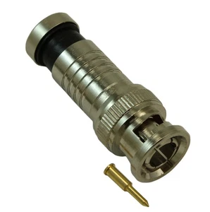 6G-SDI (4K) BNC Compression Connector for QUAD Shield RG6 Coax - Picture 1 of 2