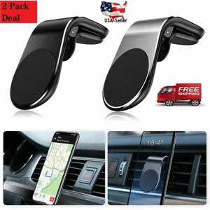 Car Magnetic Air Vent Stand Mount Holder Universal For Mobile Cell Phone(2 Pack) - Picture 1 of 18