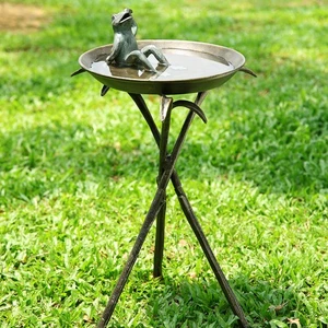 SPI Aluminum Cool Frog Birdbath - Picture 1 of 1