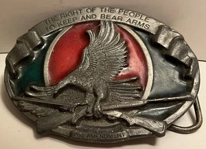Vintage Bergamot Brass Works Eagle Gürtelschnalle, rechts zu tragen Arme, 1984 USA - Bild 1 von 2