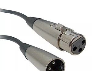 6ft - Shielded 3-Pin XLR Extension Microphone Mic Audio Cable Cord Male Female - Picture 1 of 2