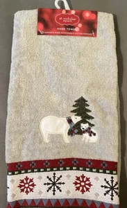 Nikolaus quadratisches dekoratives Handtuch 16 "x 25" Feiertage Herbst Winter Neu mit Etikett - Bild 1 von 5