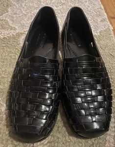 Nordstrom Handwoven Huarache Sandals, Leather, Black, Men's Size 10.5 EEUC! - Picture 1 of 5