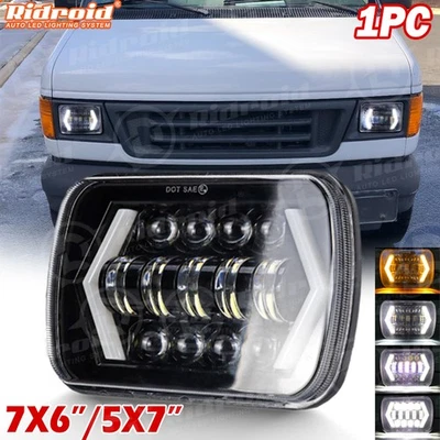 Led Headlight For Ford E-100 E-150 E-250 E-350 Econoline Club Wagon Van 5x7" 7x6 - Image 1 of 4