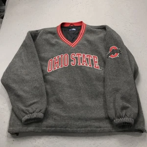 VINTAGE Ohio State Jacke Herren 2XL grau Windbreaker Pullover Fleece NCAA 90s - Bild 1 von 8