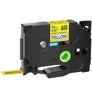 1 Stück Schwarz auf Sternenhimmel Regenbogen Gelb Laser Etikett für Brother TZ631L1 P-Touch 0,47 Zoll - Bild 1 von 11