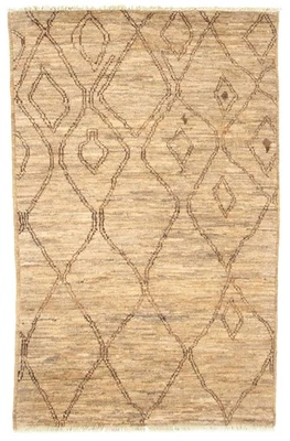 3'10" x 5'10" Hand Knotted Area Rug Traditional Oriental Wool Carpet - Image 1 of 4