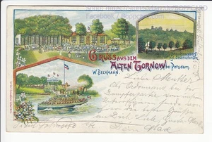 BRANDENBURG , KREIS POTSDAM , LITHO GRUSS AUS DEM ALTEN TORNOW b POTSDAM , 1899 - Picture 1 of 2