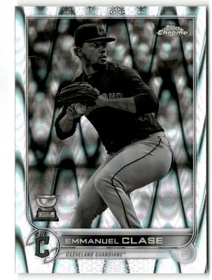2022 Topps Chrome Sonic #130 Emmanuel Clase Black & White RayWave - Image 1 of 2