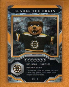Blades The Bruin - Boston Bruins 2021-22 UD MVP Hockey Mascot Gaming Sparkle M-3 - Picture 1 of 1