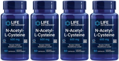 N-ACETYL- L- CYSTEINE (NAC)  LIVER HEALTH 600mg 240 Capsule LIFE EXTENSION Foto 1 de 4