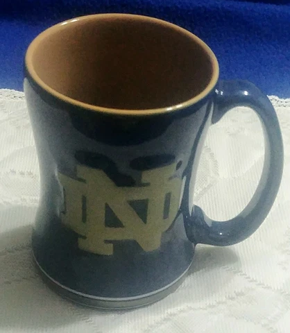 Notre Dame Fighting Irish 14oz Sculpted Relief Coffee Mug NCAA - Boelter Brands Cover