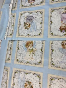 AMI Morehead For Elizabeth Studios Angel Fabric Panels Cotton 2 pcs M4107 16x44 - Picture 1 of 7