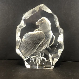 Grandi Tappetini Jonasson Eagle Signature Collection Piombo Cristallo Scultura 7 7/8" H - Foto 1 di 12