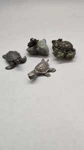 Vintage Turtles Metal Turtles, 4 in lot, Miniature Figures - Picture 1 of 5