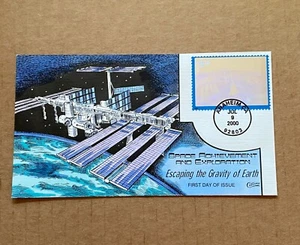 US Collins FDC Hand Painted #3411a Escaping the Gravity of Earth Space Expl 2000 - Picture 1 of 3