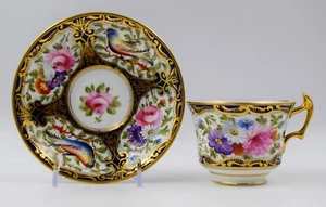 Antique English Porcelain Cup & Saucer Pattern Number 6486 Possible Coalport - Picture 1 of 10