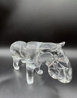 Vintage Murano Style Glass Italy Hippo Sculpture Original Signed Licio Zanetti - Image 1 of 4