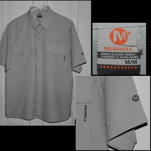 vintage Merrell shirt Medium Excellent gray vented back fishing / outdoor shirt - Picture 1 of 12