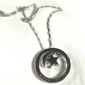 Jing Chow Sterling You Are My Moon & Star Pendant Necklace - Picture 1 of 6