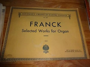SMPB FRANCK Select Works for Orgel [Barnes] (1925 Vol. 1491 Schirmer Klassiker) - Bild 1 von 4