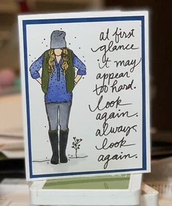 Stampin Up Card Kit Ragazza Guarda di nuovo Incoraggiamento - Foto 1 di 2