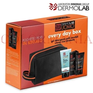 DERMOLAB UOMO EVERY DAY BOX GEL DETERGENTE + CREMA VISO IDRATANTE + POCHETTE - Foto 1 di 1