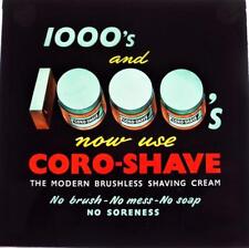Coro-Shave Brushless Shaving Cream Vintage Advertising 1940s Magic Lantern Slide
