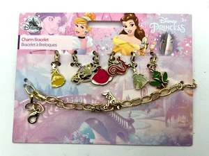 Disney Princess Bettelarmband Gold Belle Cinderella Belle Aurora Krone - Bild 1 von 2