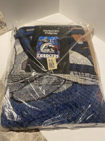 SAN DIEGO CHARGERS NFL LICENCED Tapestry  Blanket  Wall Hanging 60" x 48" New Cover
