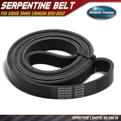 82.283 in Serpentine Belt for Dodge Grand Caravan 01-07 Chrysler Town & Country - Image 1 of 4