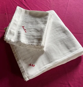 Service de table coton damassé Art Déco 12 serviettes et nappe 270 cm x 150 cm - Picture 1 of 6