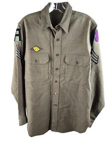 WW2 US Army Air Force USAAF Enlisted Sergeant Wool Dress Uniform Shirt 16 x 32 - Picture 1 of 12