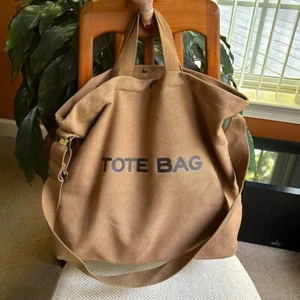 New TOTE BAG Brown Large Ret $69๐ - Picture 1 of 9