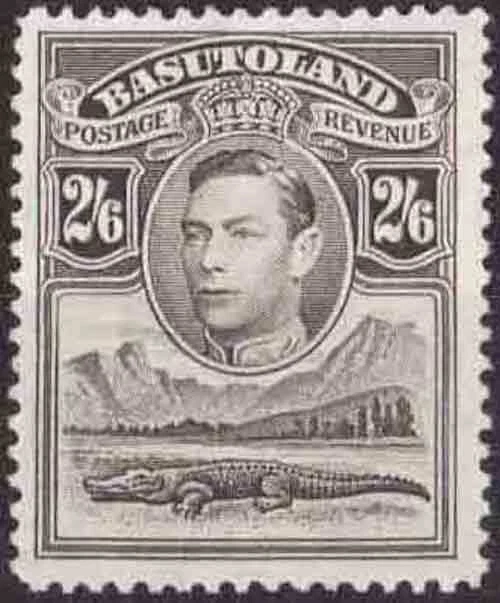 Basutoland 1938 2 Shilling 6 Pence MH Crocodile - Image 1 of 1