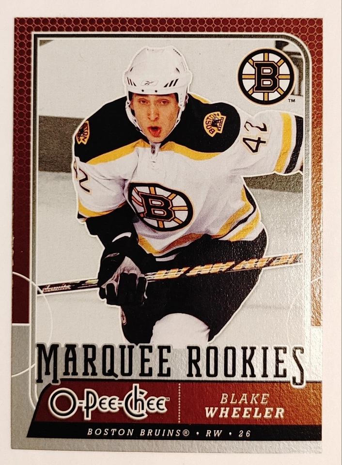 BLAKE WHEELER 2008-09 O-PEE-CHEE MARQUEE ROOKIE #751 BOSTON BRUINS NM-MT A2 - Image 1 of 2