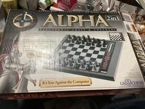 Excalibur Alpha Electronic 2 In 1 Chess & Checker Game - Picture 1 of 5