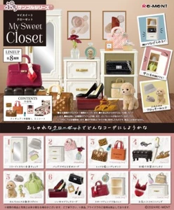 Re-ment My Sweet Closet Dollhouse Complete Set Miniature Toy Figure - Picture 1 of 1