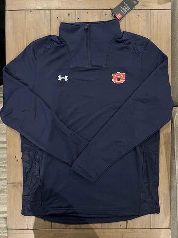 Under Armour Auburn Tigers Command 1/4 Zip Pullover Jacket Men's Large 1360712 Cover