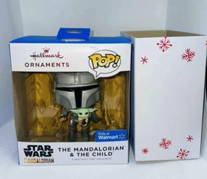Hallmark Funko POP! Star Wars The Mandalorian with The Child Christmas Ornament - Picture 1 of 1